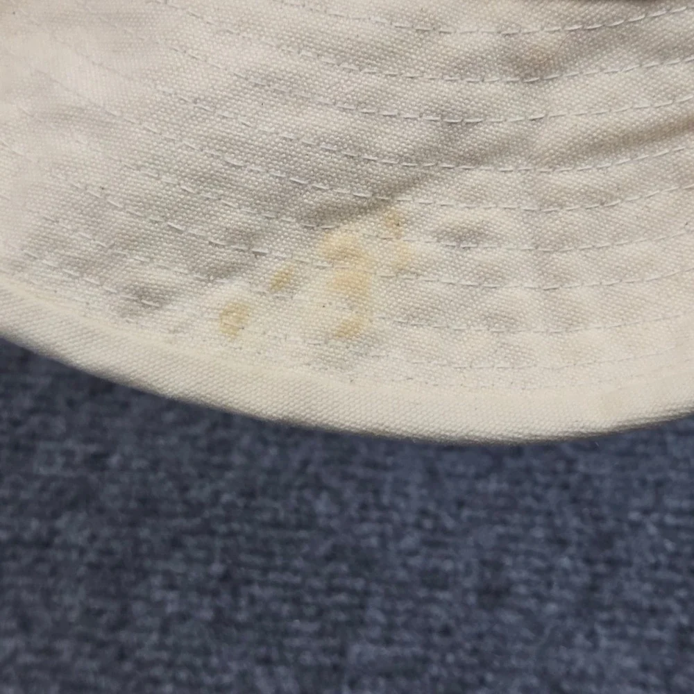Vintage Tilley Boonie Hat Cream Canvas Snap Up 7 3/8 Brim Safari Sun Bucket Hat